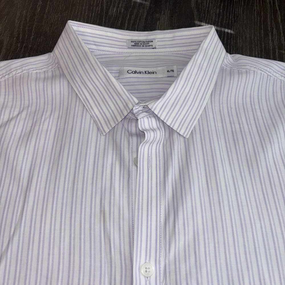Calvin Klein Men's Short Sleeve Casual Button Up XL Light‎ Gray Plaid